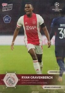 2020 Topps Now Champions League Ryan Gravenberch soccer card