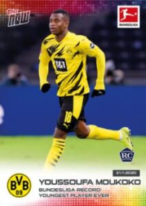 2020 Topps Now Bundesliga Youssoufa Moukoko soccer card