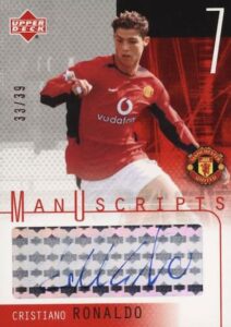2003 Upper Deck Manchester United ManUscripts Cristiano Ronaldo #R Red