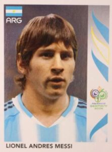 2006 Panini World Cup Sticker Lionel Messi #185 Soccer Rookie Sticker