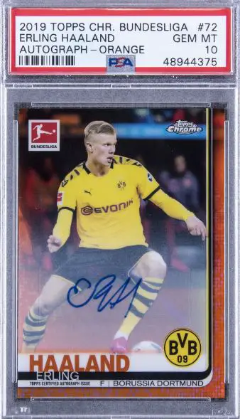 Erling Haaland Topps Chrome 2019 Autographed Card