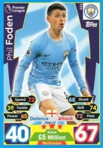 2017-18 Topps Match Attax Premier League Extra #U33 Phil Foden Soccer Card