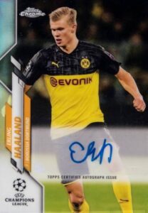 2019-20 Topps Chrome UEFA Champions League Erling Haaland Auto #CAEH