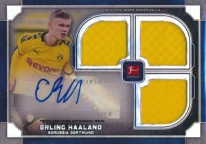 2019-20 Topps Museum Collection BundesligaSingle-Player Triple Relics Autograph Erling Haaland #EH
