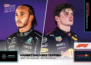 2021 Topps Now Formula 1 Lewis Hamilton Max Verstappen #78