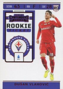 2019 Panini Chronicles Contenders Rookie Ticket Dusan Vlahovic #RT-31