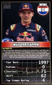 2016 Top Trumps Grand Prix Heroes Max Verstappen