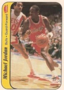 1986-87 Fleer Sticker Michael Jordan Rookie Card #8