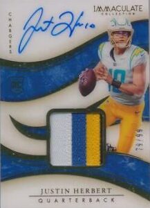 2020 Panini Immaculate Collection Justin Herbert Auto Patch #103