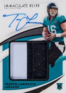 2021 Panini Immaculate Trevor Lawrence Premium Rookie Patch Auto #PPATL