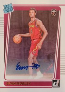 2021-22 Panini Donruss Rated Rookie Signatures Evan Mobley #225