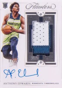 2020-21 Panini Contenders Optic Rookie Ticket Anthony Edwards Autograph #137