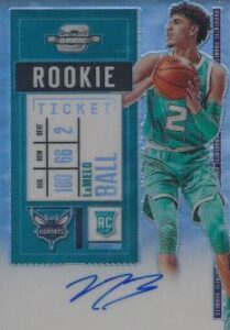 2020-21 Panini Contenders Optic Rookie Ticket LaMelo Ball Autograph Rookie Card #105