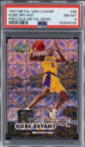 1997 Metal Universe Championship Precious Metal Gems Kobe Bryant #86
