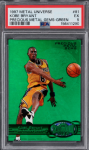 1997 Metal Universe Precious Metal Gems Green Kobe Bryant #81