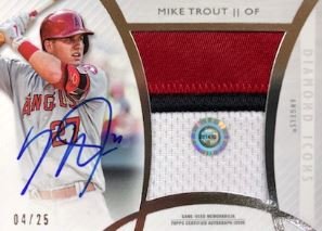 2017 Topps Diamond Icons Mike Trout Auto Patch #JPA-MTR