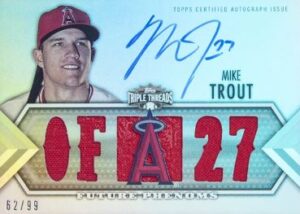 2012 Topps Triple Threads Rookie Stars & Future Phenoms Mike Trout Auto Relic #146