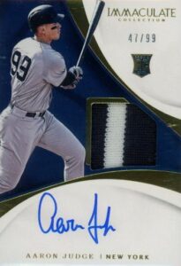 2017 Immaculate Collection Aaron Judge Auto Patch #113