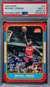 PSA 9 Michael Jordan 1986 Fleer Autograph