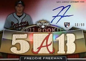 2011 Topps Triple Threads Freddie Freeman Auto Relic #123