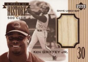 2004 Upper Deck A Piece of History 500 Club Ken Griffey Jr. Bat Relic