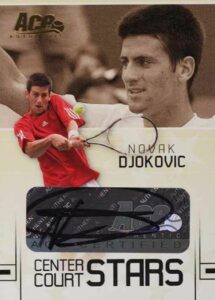 2006 Ace Authentic Grand Slam Center Court Stars Novak Djokovic Auto #CC-2