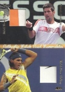 2012 Ace Authentic Grand Slam 3 Dual Memorabilia Novak Djokovic, Rafael Nadal Patch #DMS3