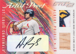 2001 Donruss Studio Masterstrokes Artist's Proof Albert Pujols Patch Auto #MS-19