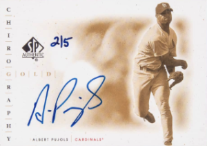 2001 SP Authentic SP Chirography Gold Albert Pujols Auto #G-AP