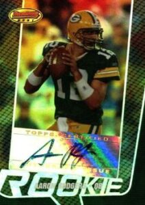 2005 Bowman's Best Aaron Rodgers Rookie Card Auto #129