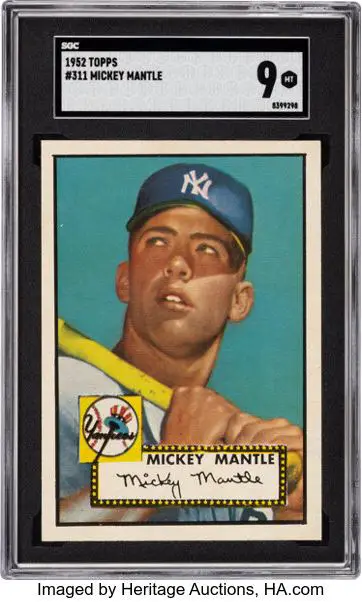 SGC 9 1952 Topps Mickey Mantle Heritage Auctions