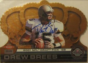 2001 Crown Royale Drew Brees Rookie Card Auto #150