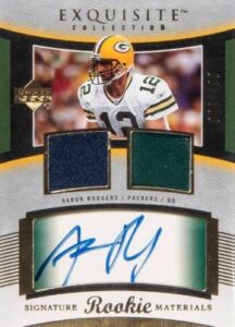 2005 Exquisite Collection Aaron Rodgers Rookie Card Auto Patch #106