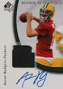 2005 SP Authentic Aaron Rodgers Rookie Card Auto Patch #252