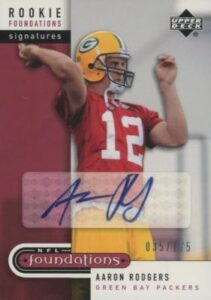 2005 Upper Deck Foundations Aaron Rodgers Rookie Card Auto #260
