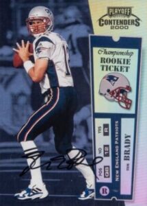 2000 Playoff Contenders Championship Ticket Autograph Tom Brady Rookie Sports Card #144