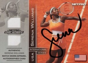 2003 NetPro International Series Authentic Match-Worn Apparel Autographs Serena Williams #2A