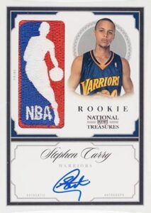 2009-10 Playoff National Treasures Rookie Logoman Autograph Stephen Curry Sports Card #206