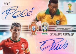 2014 Panini Prizm World Cup Combo Signatures Pelé Cristiano Ronaldo #CSPC