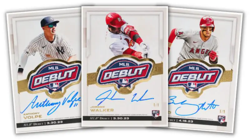 Topps Rookie Debut Patch Autograph Cards From Chrome Update Baseball Series