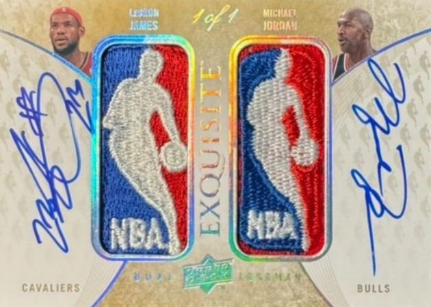 2007-08 Dual Logoman Auto LeBron James Michael Jordan