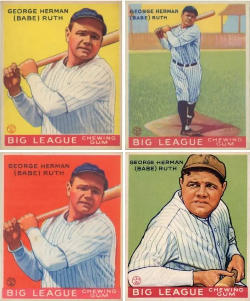 1933 Goudey Babe Ruth Cards