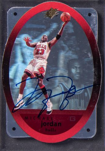 michael jordan autographed card