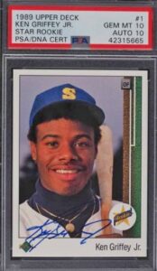 5. 1989 Upper Deck Star Rookie Autograph Ken Griffey Jr. #1