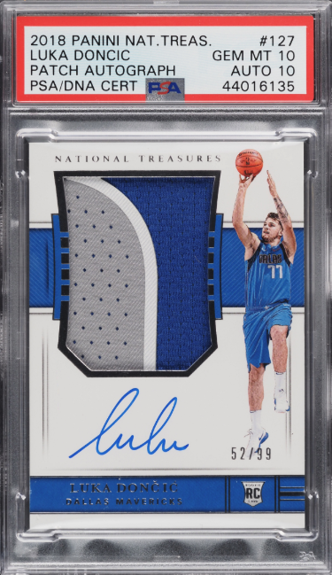 2018-19 National Treasures Rookie Patch Autograph Luka Doncic #127