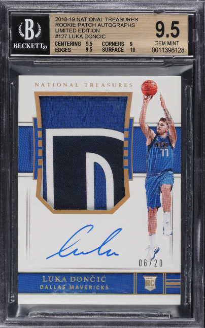 2018-19 National Treasures Limited Edition Rookie Patch Autograph Luka Doncic #127