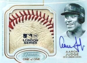 2020 Topps Dynasty Autographed Special Event Baseball Leather Gold Logo Aaron Judge #AJ