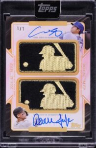 2025 Topps Chrome Dual Gold Logoman Autograph Relic Shohei Ohtani & Aaron Judge #GLDA-OJ