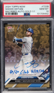 2024 Topps Now Inscribed Autograph Gold Shohei Ohtani #772B