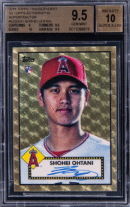 2018 Topps Transcendent ‘52 Topps Autograph Superfractor Shohei Ohtani #52SSOH